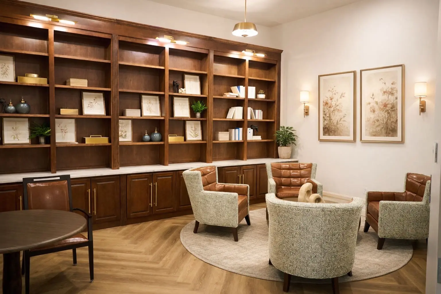 Lounge area with comfortable chairs