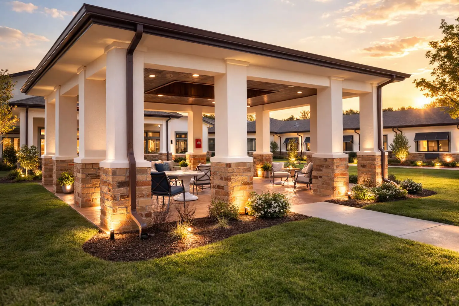 Outdoor Patio with comfortable chairs